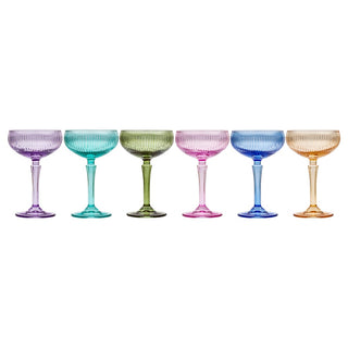 Vivi Colored Champagne Coupe Glasses