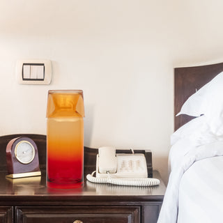 Orange Bedside Carafe and Glass Set