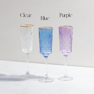Diana Colored Champagne Flutes
