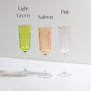 Diana Colored Champagne Flutes