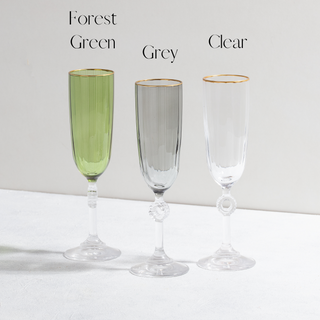 Eclat Colored Crystal Champagne Flutes