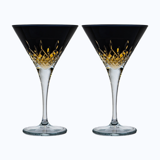 Lismore Black Martini Glasses Set of 2